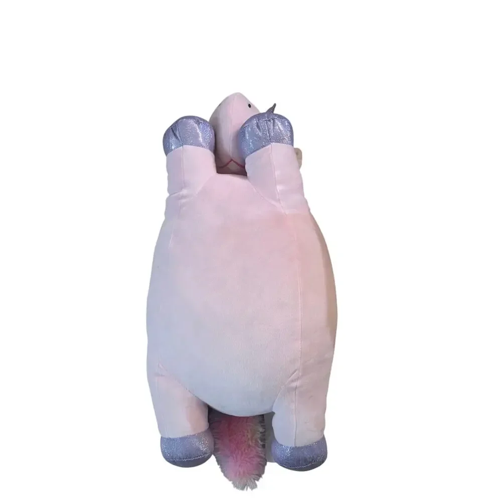 Memebers Mark plush super soft unicorn pink pillow 24” long euc decoration only